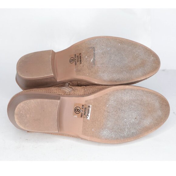 SODA Vegan Suede Western Booties Ankle Boots Brown Perforated Summer Festival - Picture 8 of 9